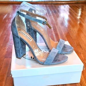 Sky Blue Suede Heels